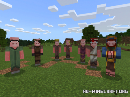 Скачать Pigman Villagers для Minecraft PE 1.16