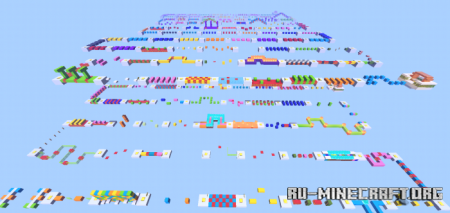  Rainbow Parkour by 3 little brothers  Minecraft PE