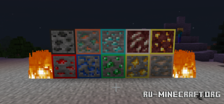 Скачать Outlined Ores для Minecraft PE 1.17