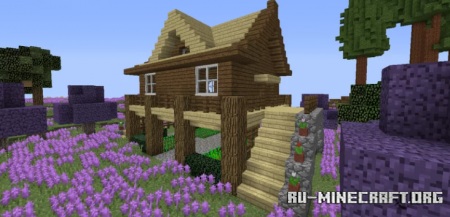  Lavender Field (Survival House)  Minecraft