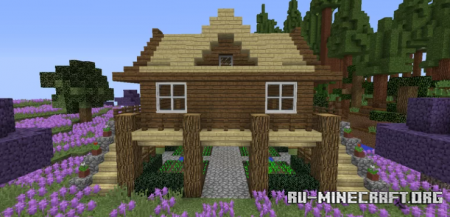  Lavender Field (Survival House)  Minecraft