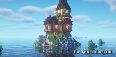  Simple Island With A House by FullySpaced  Minecraft