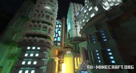 Скачать Cyberpunk City Project by master-builder75 для Minecraft