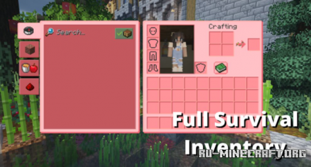 Скачать Strawberry GUI and Hot Bar для Minecraft 1.18