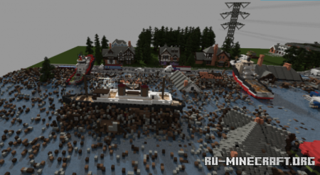 ������� Tsunami Wave Hits The Coast ��� Minecraft PE