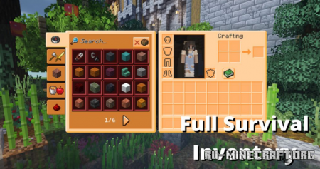 Скачать Orange GUI and Hotbar для Minecraft 1.18