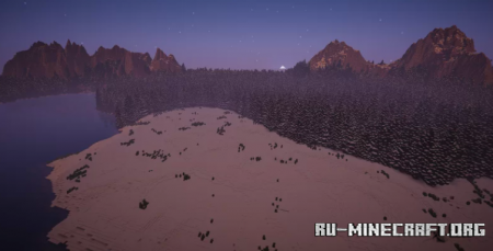  Winter River with Forest  Minecraft
