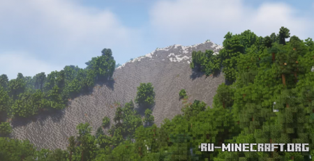  Large Mountain With Trees & Snow - JaMaps  Minecraft