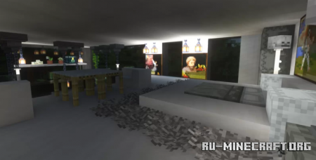  Riverside Modern House With Yacht by Cyberbug  Minecraft
