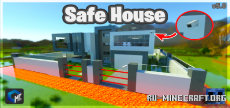Скачать Safe House (Map) by TEAM CUBITOS MC для Minecraft PE