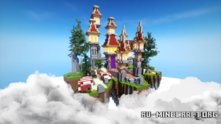 Beautiful Red Castle Lobby Spawn  Minecraft PE