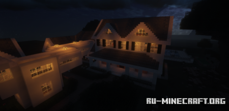  Dual White Country Manison  Minecraft