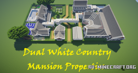  Dual White Country Manison  Minecraft