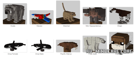 Скачать Zoo & Wild Animals для Minecraft 1.16.5