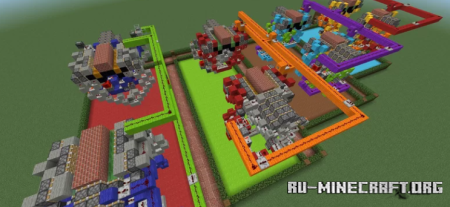 ������� 2x6, 2x8, 2x10, 2x12 Redstone Drawbridge ��� Minecraft