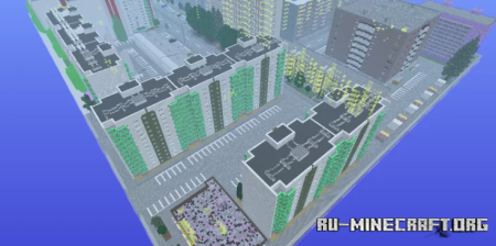 Скачать Diorama Urban Area High Residence by Anderbest для Minecraft