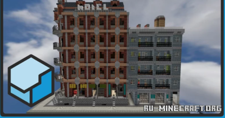  NYC style furnished townhouses  Minecraft
