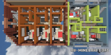  NYC style furnished townhouses  Minecraft