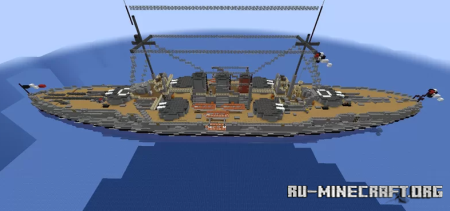  SMS Helgoland - German Dreadnought Battleship  Minecraft