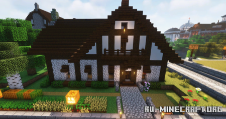 Скачать Royal Village House #2 - A Tudor Style Home для Minecraft