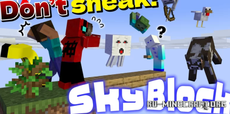 ������� Don't Sneak! Hard Sky Block Challenge ��� Minecraft