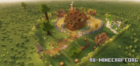  Moon Shaped farm  Minecraft