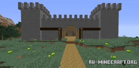 Скачать Castle and village by No_bo_dy для Minecraft