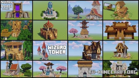 ������� Stone and Oak Tower House by Sekai ��� Minecraft