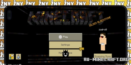 Скачать Позолоченный черный камень для Minecraft PE 1.20