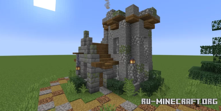 Скачать Medieval Tower House With Pigsty для Minecraft