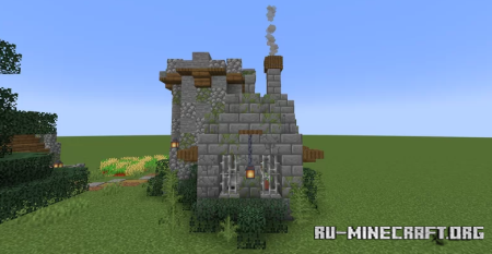 Скачать Medieval Tower House With Pigsty для Minecraft