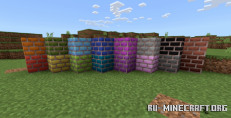 Скачать Цветные кирпичи для Minecraft PE 1.20