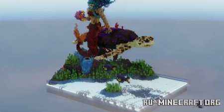 ������� Turtle & Mermaid Organic Build ��� Minecraft