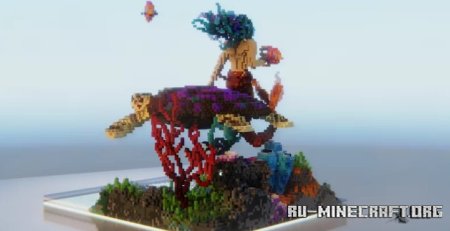 ������� Turtle & Mermaid Organic Build ��� Minecraft