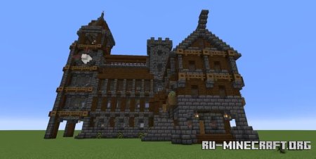  Barracks With Clock Tower  Minecraft