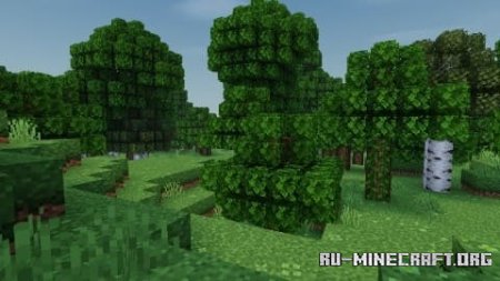 Скачать Кустистая листва для Minecraft PE 1.21