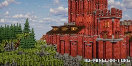  Red Castle - modular diorama  Minecraft