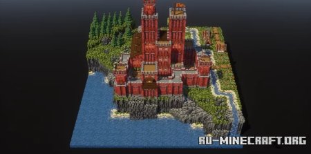  Red Castle - modular diorama  Minecraft