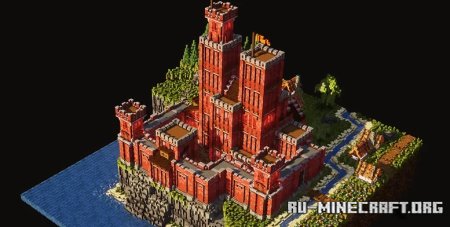  Red Castle - modular diorama  Minecraft