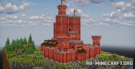  Red Castle - modular diorama  Minecraft