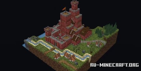  Red Castle - modular diorama  Minecraft