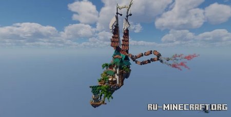  The flying temple  Minecraft
