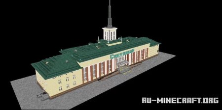  Railway building Syktyvkar  Minecraft
