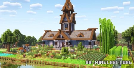  A Farmhouse Survival Base  Minecraft