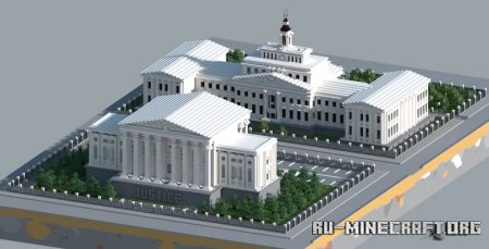  Neo-classical City Hall and Court Building  Minecraft