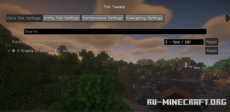 Скачать Tick Tweaks для Minecraft 1.21.5