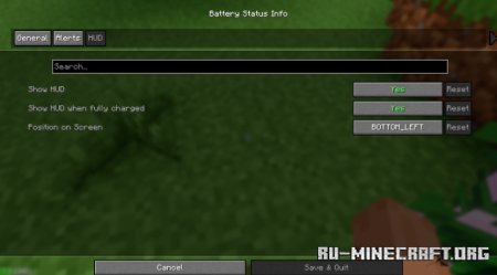  Battery Status Info  Minecraft 1.21.1