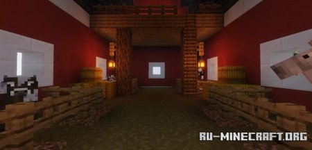  Red Barn with Grain Silo  Minecraft