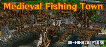 Скачать Средневековый рыбацкий городок в болоте для Minecraft PE
