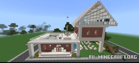 Modern Bricks Stilt House - New Design  Minecraft